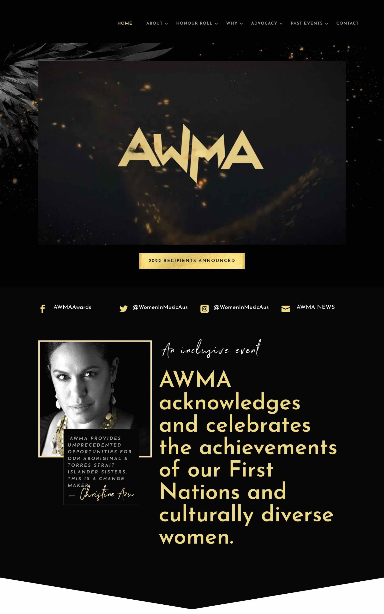 AWMA AWMA project screenshot by Ericks Webs Design