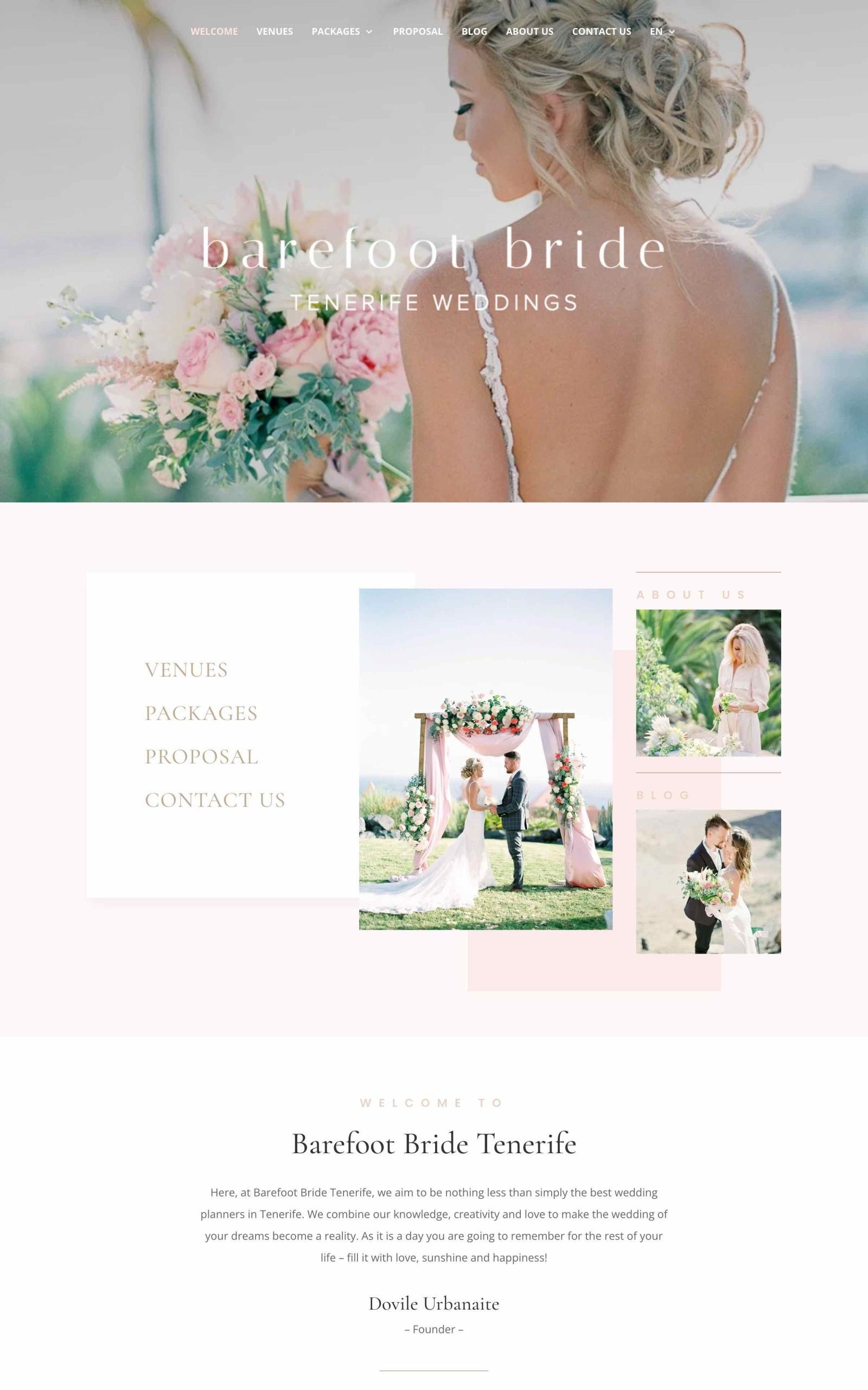 Barefoot Bride Barefoot Bride project screenshot by Ericks Webs Design