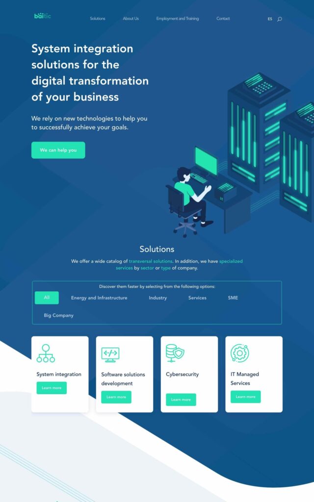 Baitic project screenshot by Ericks Webs Design