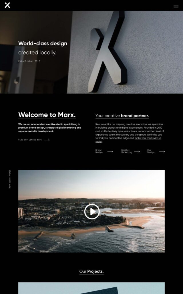 Marx Creative project screenshot by Ericks Webs Design