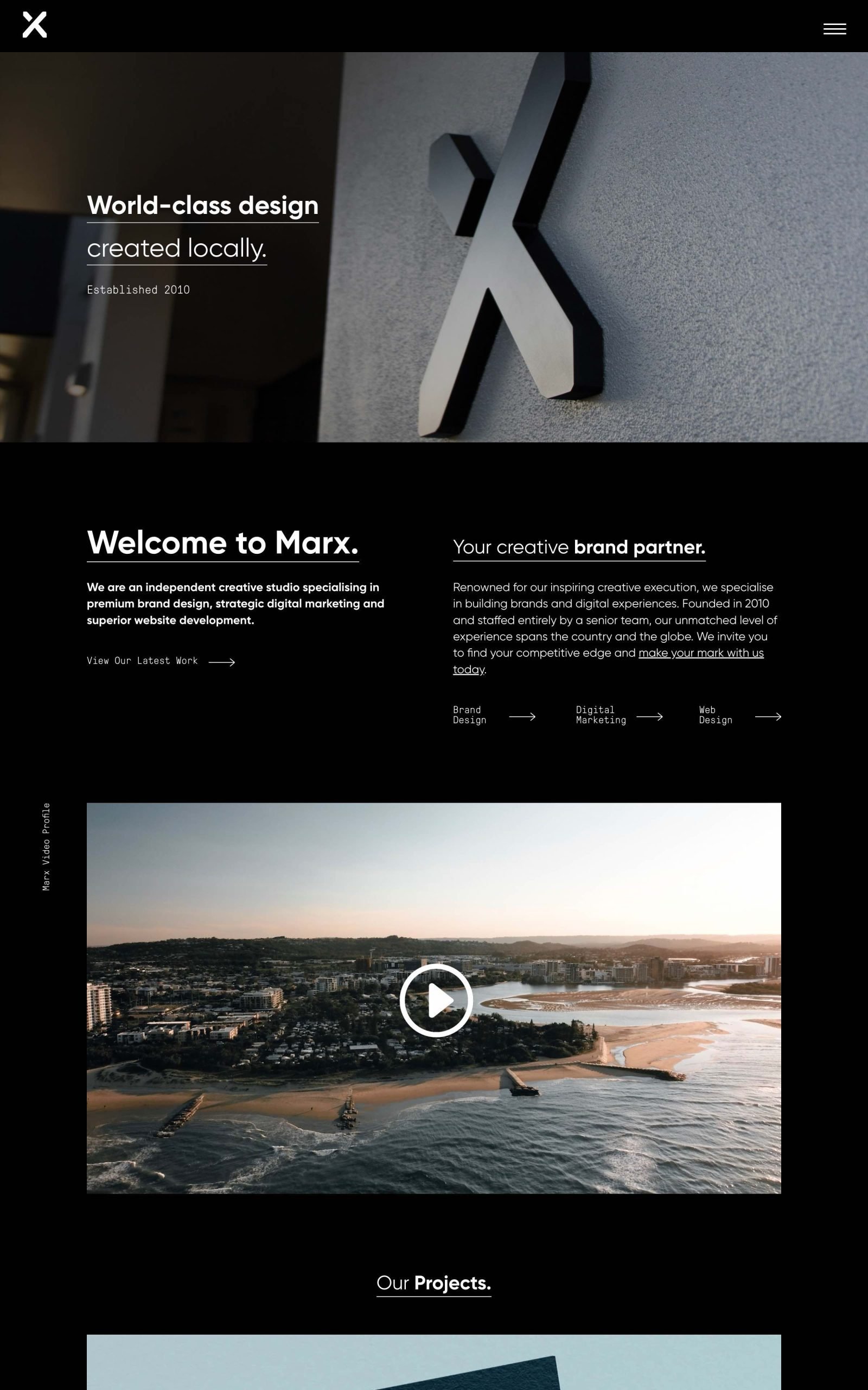 Marx Creative project screenshot by Ericks Webs Design