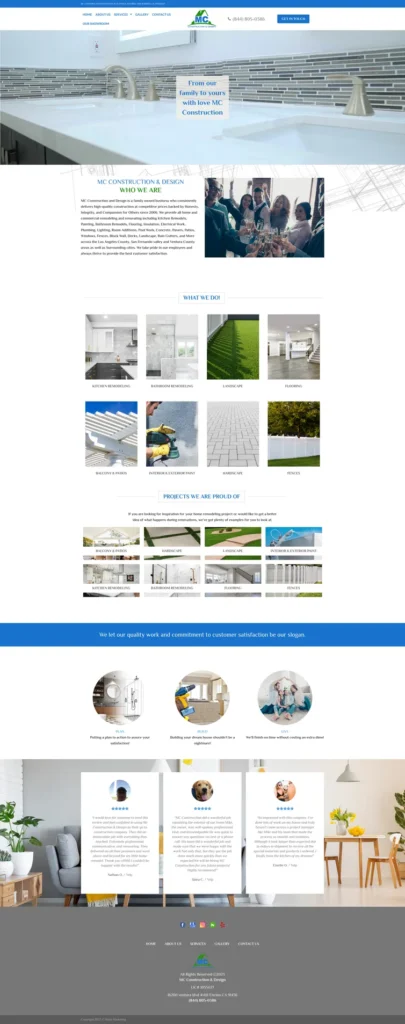 MC Constructions & Designs MC Constructions & Designs project screenshot by Ericks Webs Design
