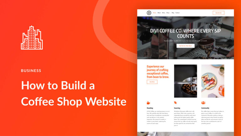 Crear Sitio Web para Cafetería con Divi
