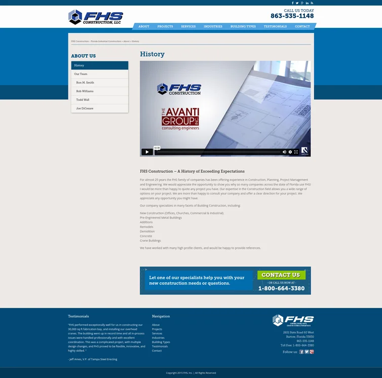 FHS Constructions by Ericks Webs Design