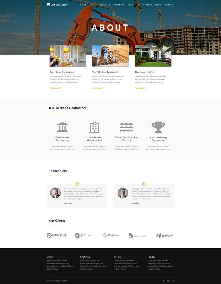 Construction by Ericks Webs Design