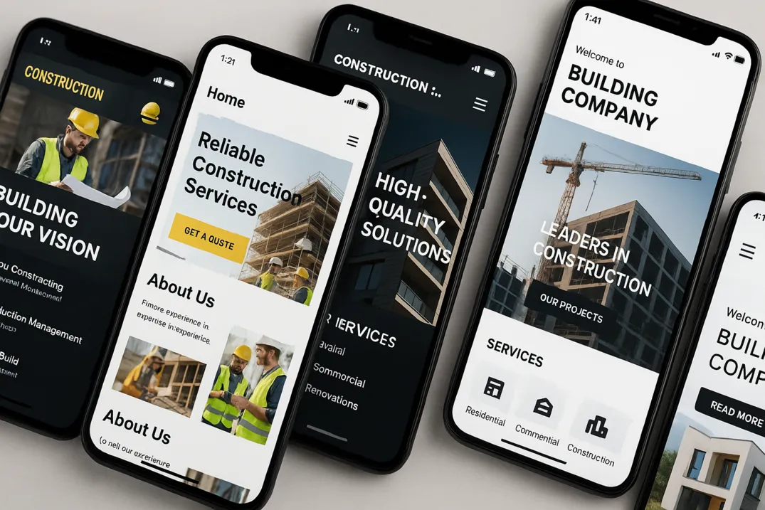 Mobile-friendly construction websites