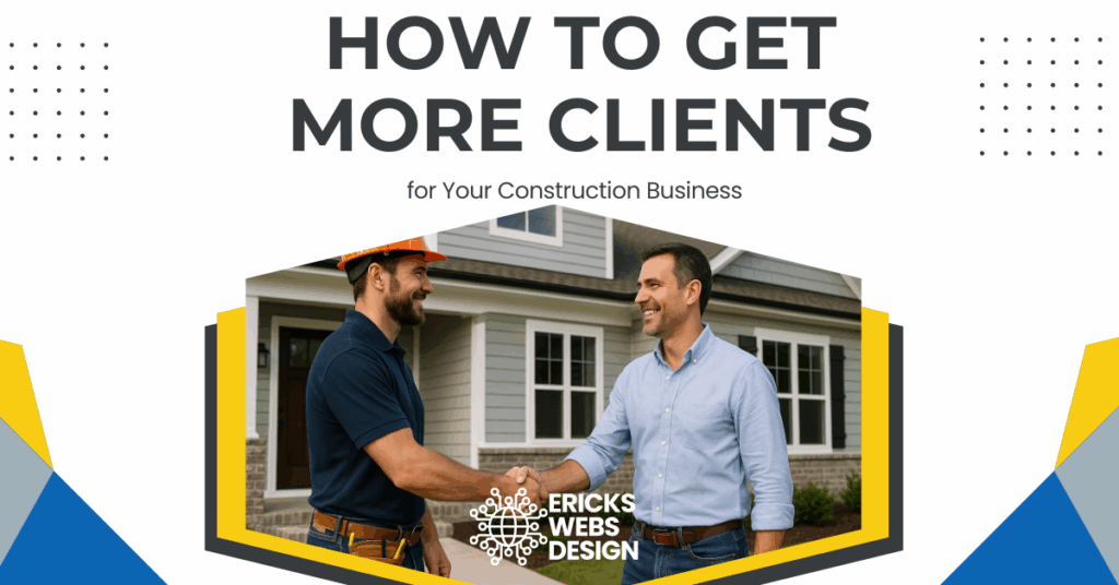 How to Get More Clients for Your Construction Business Cómo Conseguir Más Clientes para tu Negocio de Construcción | Conseguir clientes construcción | Ericks Webs Design