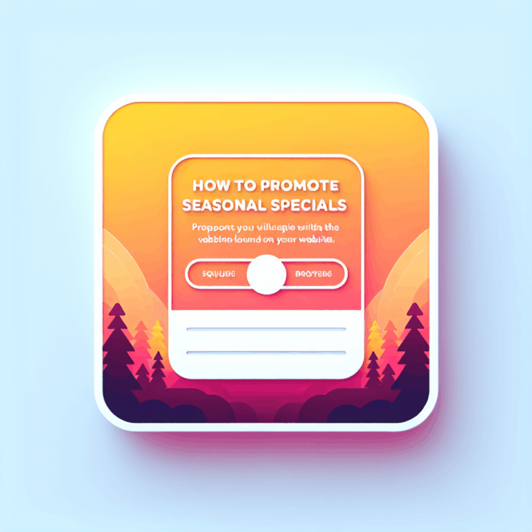 How to Promote Seasonal Specials on Your Website Cómo Promocionar Ofertas de Temporada en tu Sitio Web | Ericks Webs Design