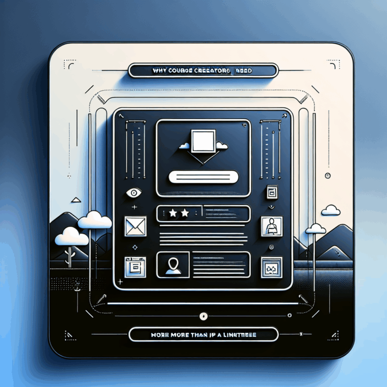 Why Course Creators Need More Than Just a Linktree Por qué los creadores de cursos necesitan más que solo un Linktree | Ericks Webs Design
