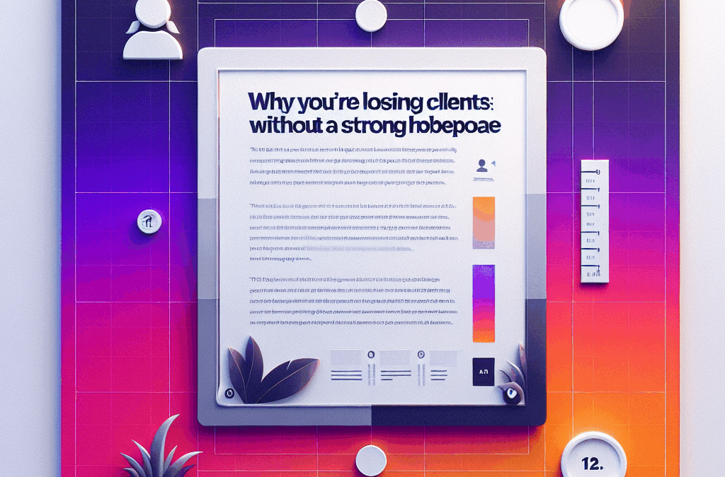 Why You’re Losing Clients Without a Strong Homepage