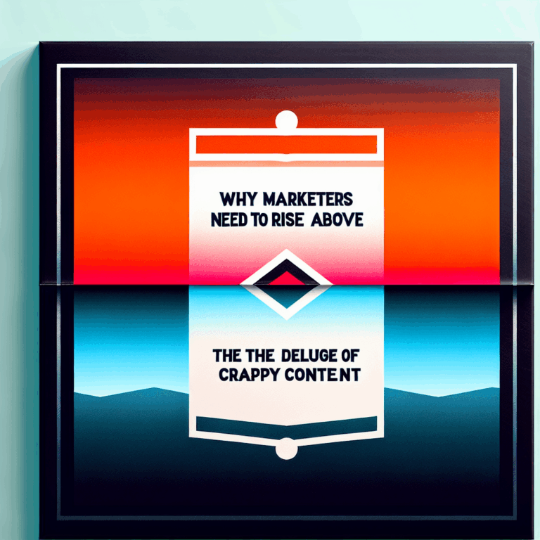 Why Marketers Need to Rise Above the Deluge of Crappy Content
