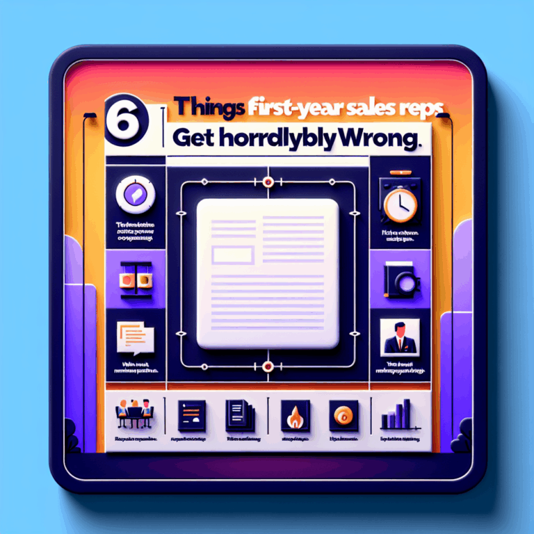 6 Things First-Year Sales Reps Get Horribly Wrong