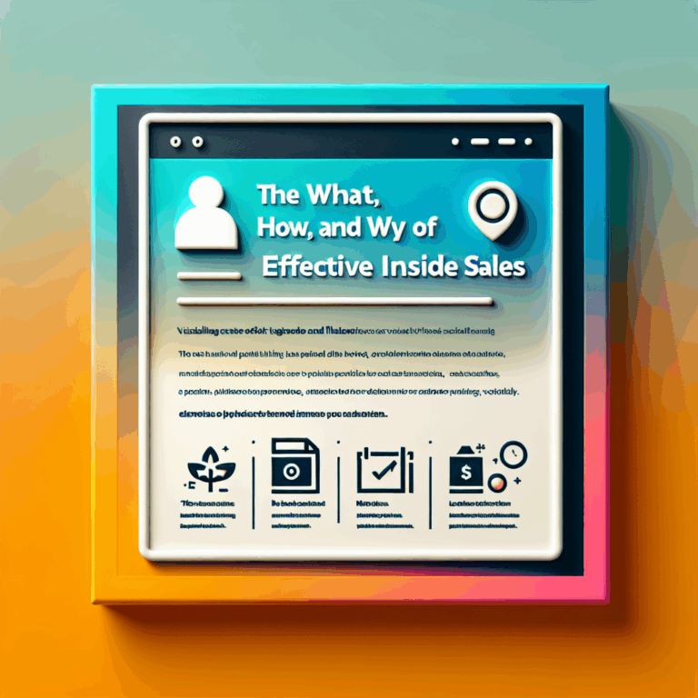 The What, How, and Why of Effective B2B Inside Sales