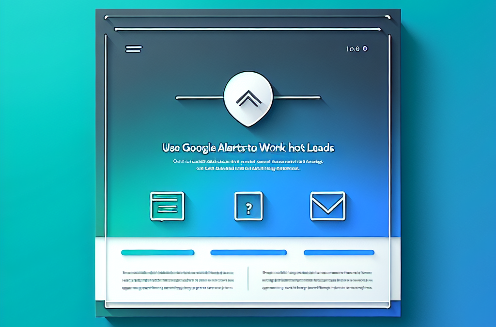 Use Google Alerts to Work Hot Leads