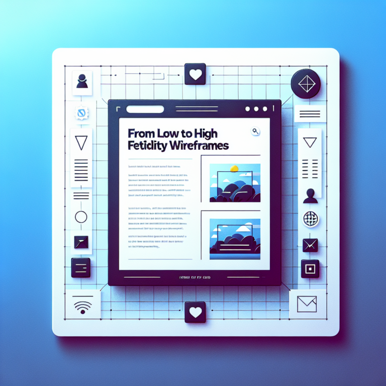 From Low to High Fidelity Wireframes