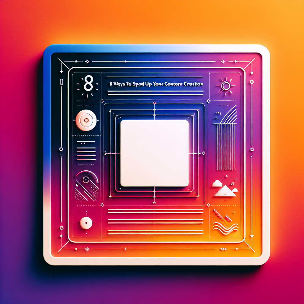 8 Ways to Speed Up Your Content Creation