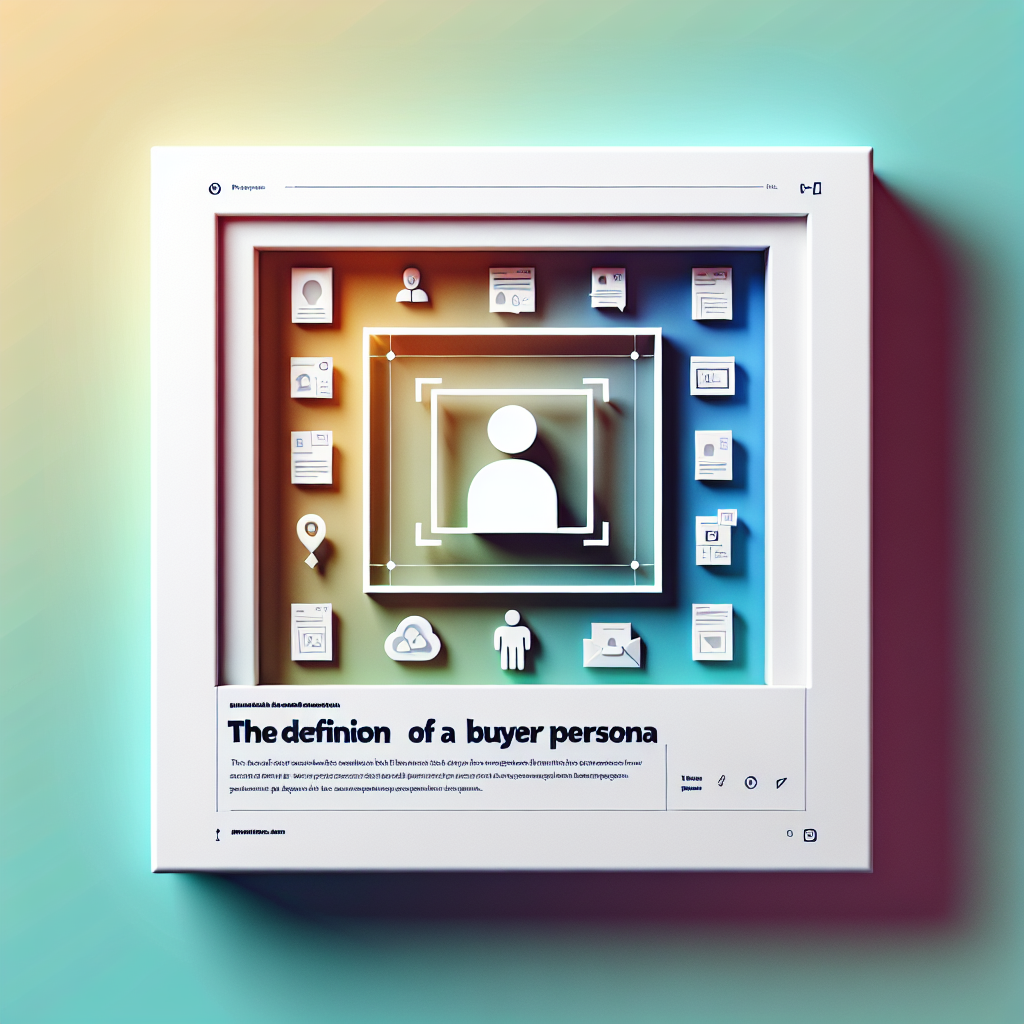 The definition of a buyer persona [in under 100 words]